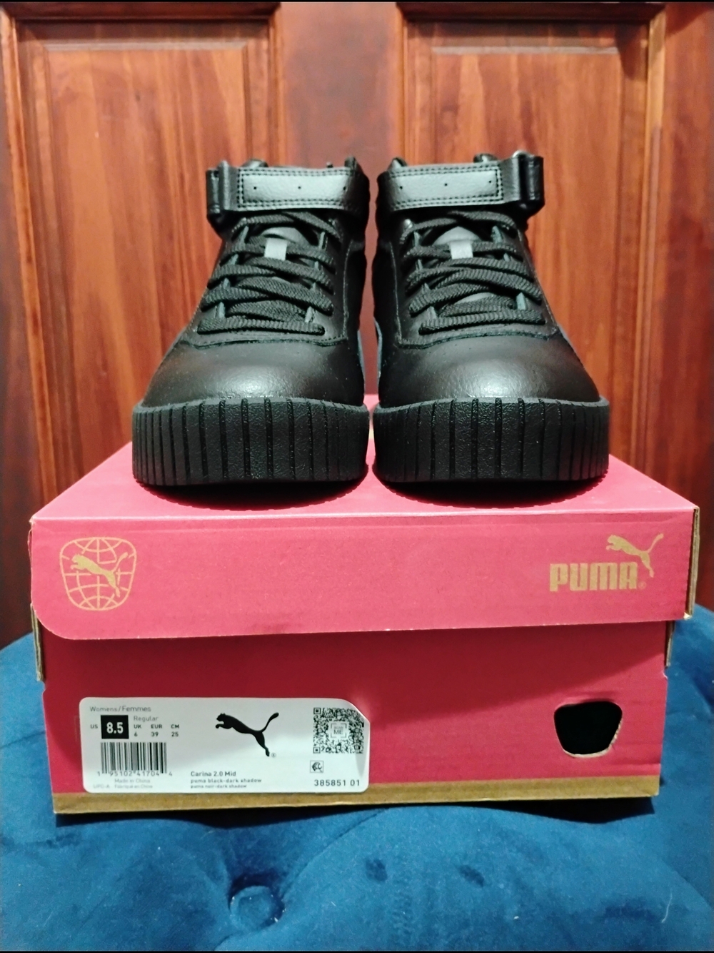New In Box Never Worn- Puma Carina 2.0 Mid Black - Picture 5 of 5